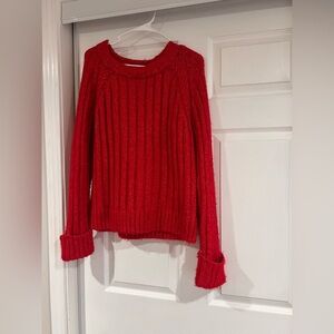 a.n.a Women's Vibrant Red Crew Neck Sweater
